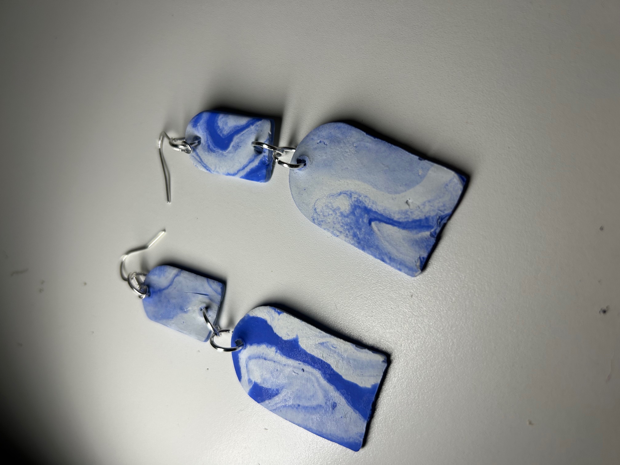 Polymer Clay Earrings- Blue & White Collection May 25' image