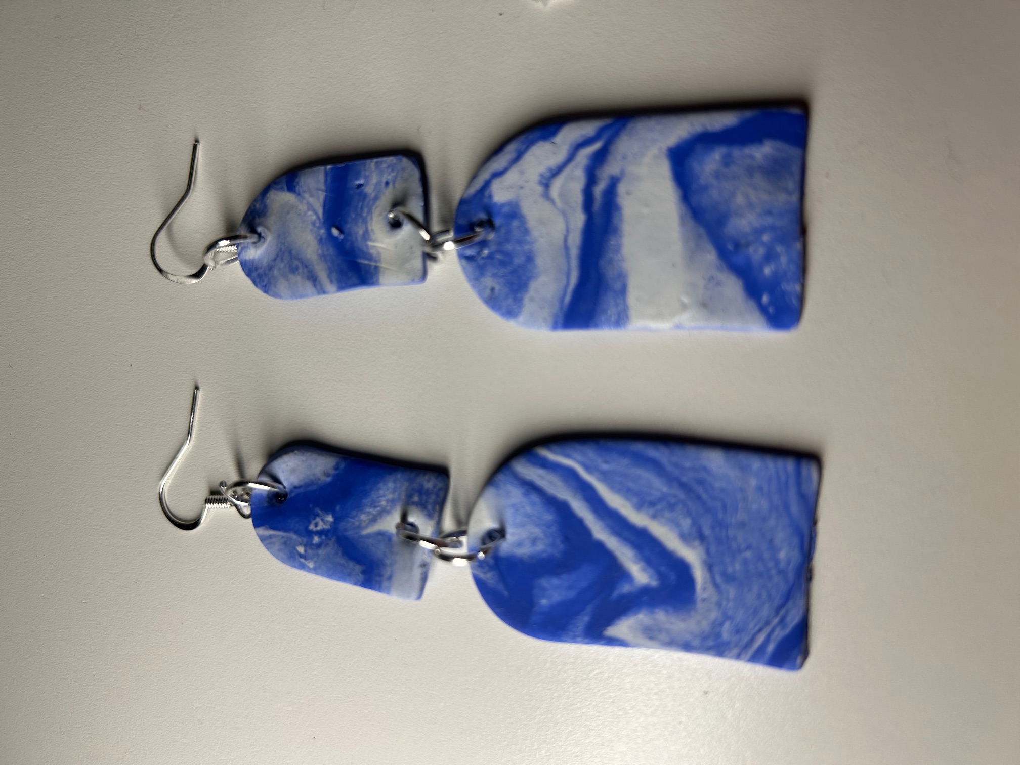 Polymer Clay Earrings- Blue & White Collection May 25' image